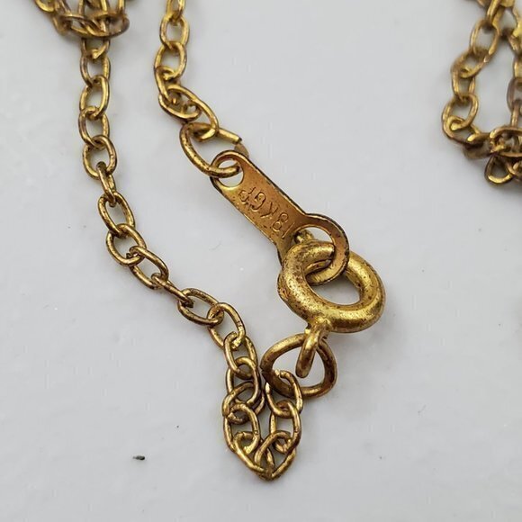 18 Kt GP Plated Necklace Angel Enamel Pendant Char - Picture 5 of 7